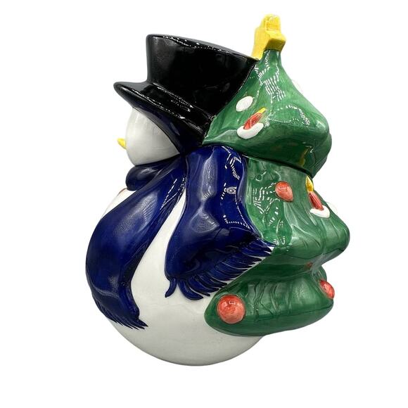 Vintage Snowman Christmas Tree Cookie Jar 2002 - Picture 4 of 9